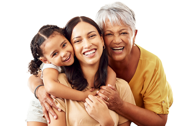 three generations of a family