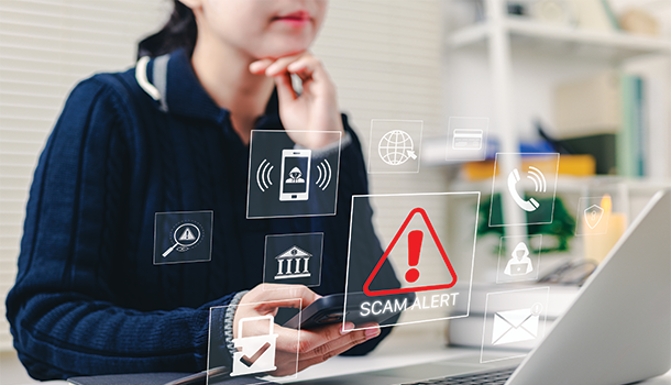 Woman with scam