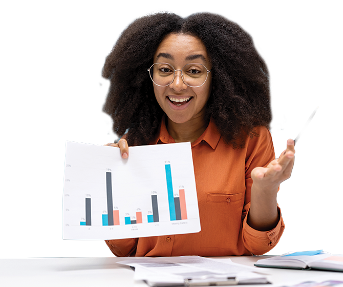 Lady with Chart