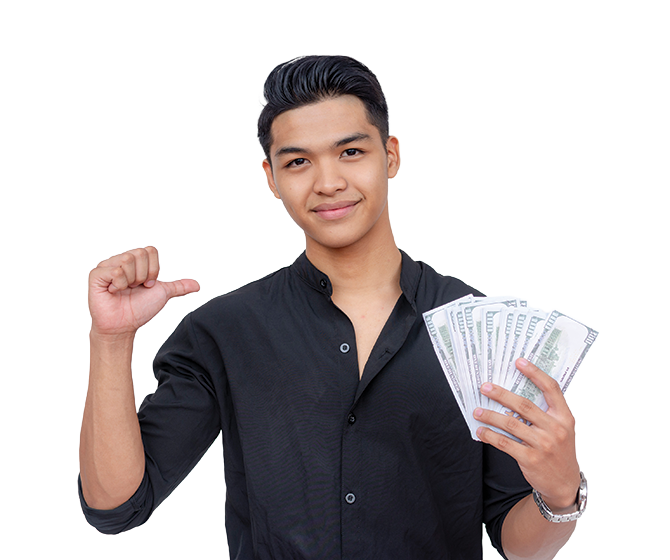 Man holding money